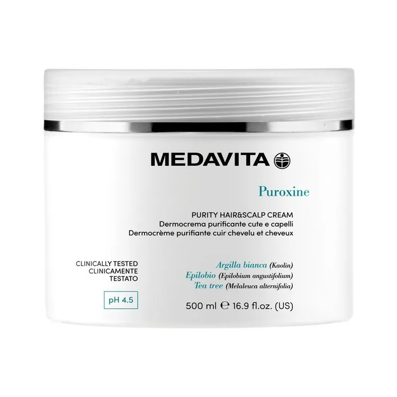Medavita Puroxine čistící krém na vlasy a pokožku 500 ml Sezónní Sleva