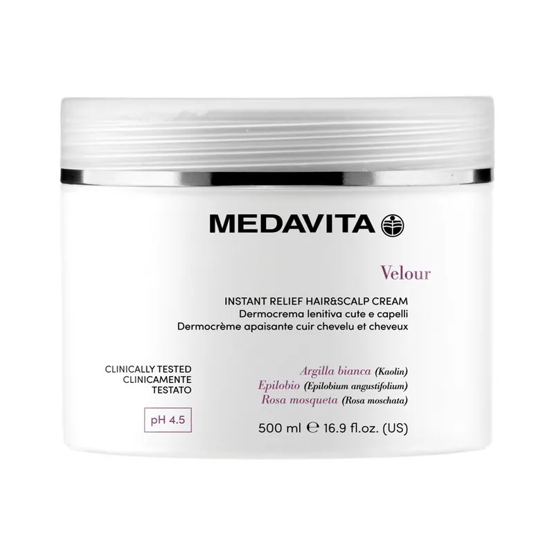 Omezená Nabídka Medavita Velour zklidňující krém na vlasy a pokožku 500 ml