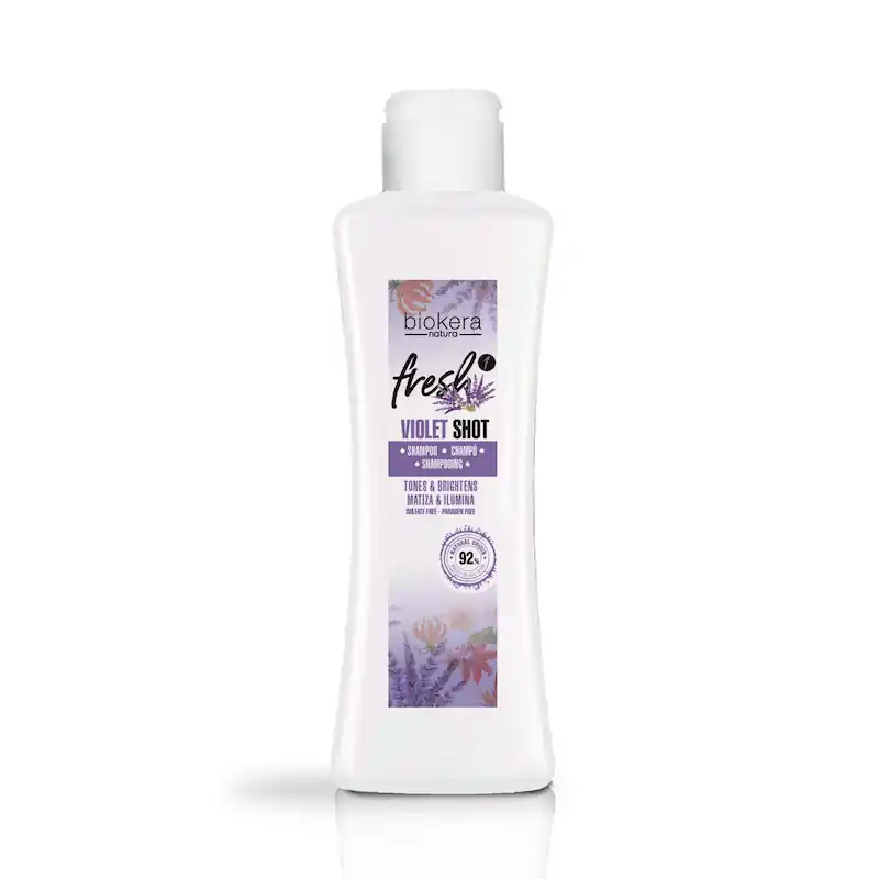 Bezpečná Platba Salerm Biokera Violet Shot šampón pro blond vlasy 300 ml