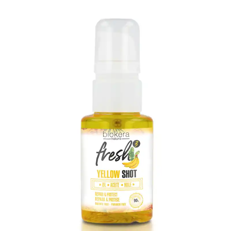 Salerm Biokera Yellow Shot olej pro poškozené vlasy 75 ml Akční Nabídka