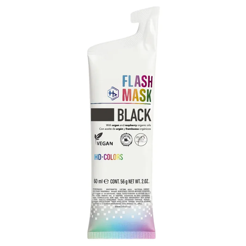 Salerm HD Colors Flash Mask barvicí maska černá 60 ml Omezená Nabídka
