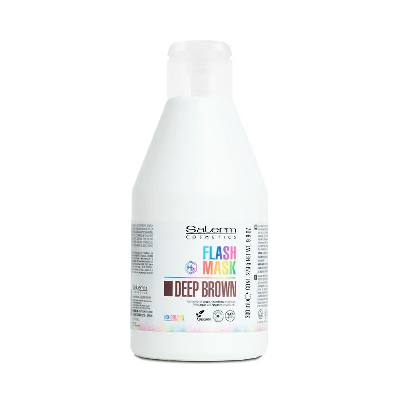 Salerm HD Colors Flash Mask barvicí maska hnědá 300 ml Akční Nabídka