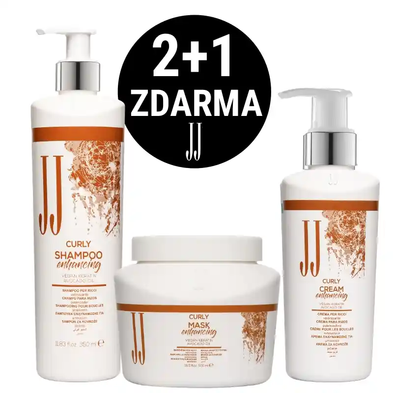 Levný Akce 2+1 zdarma! JJ Curly kosmetická sada pro vlnité vlasy