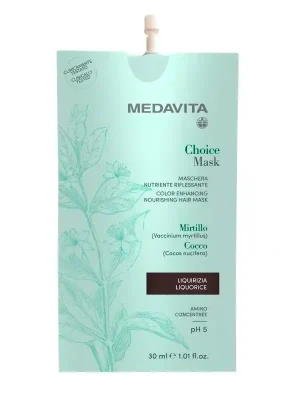Víkendová Akce MedaVita Choice barvící maska studená hnědá (castano brown) 30 ml