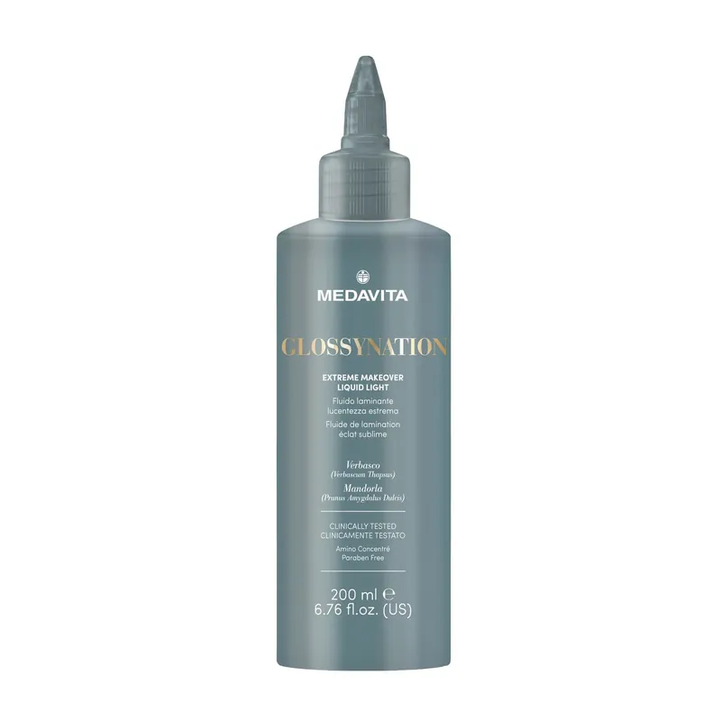Medavita Glossynation laminační fluid pro zrcadlově lesklé vlasy 200 ml Poslední Šance