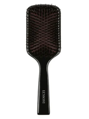 LUSSONI Natural Style plochý hranatý kartáč s kančími štetinami Vysoce Kvalitní