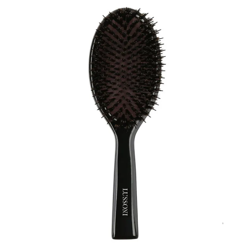 Rychlé Dodání LUSSONI Natural Style plochý oválný kartáč s kančími štetinami
