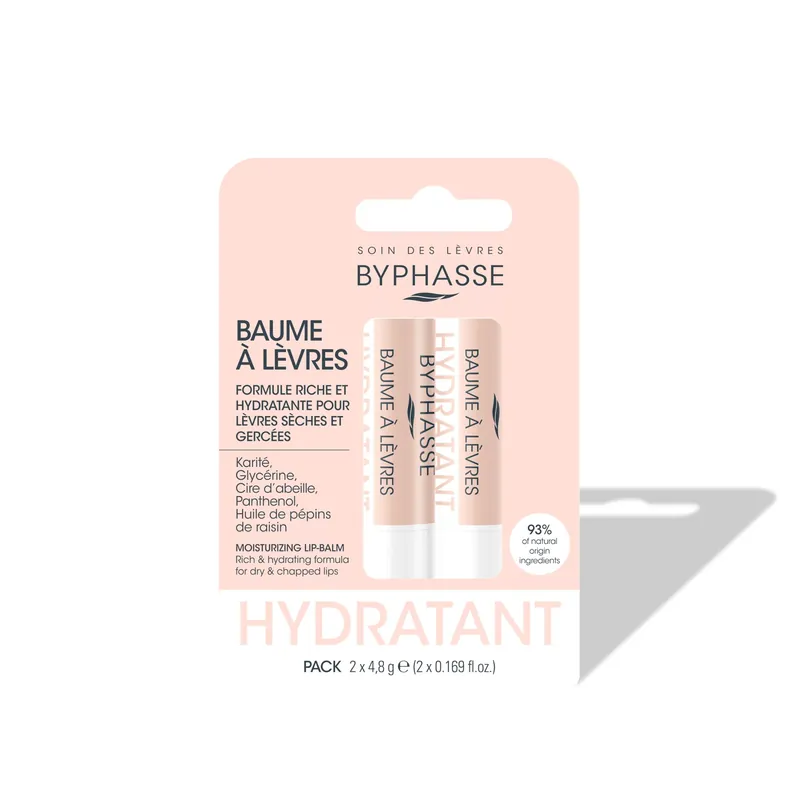 Nová Kolekce Byphasse Lip Balm 2U Moisturizing hydratační balzám na rty 2 x 4,8 g