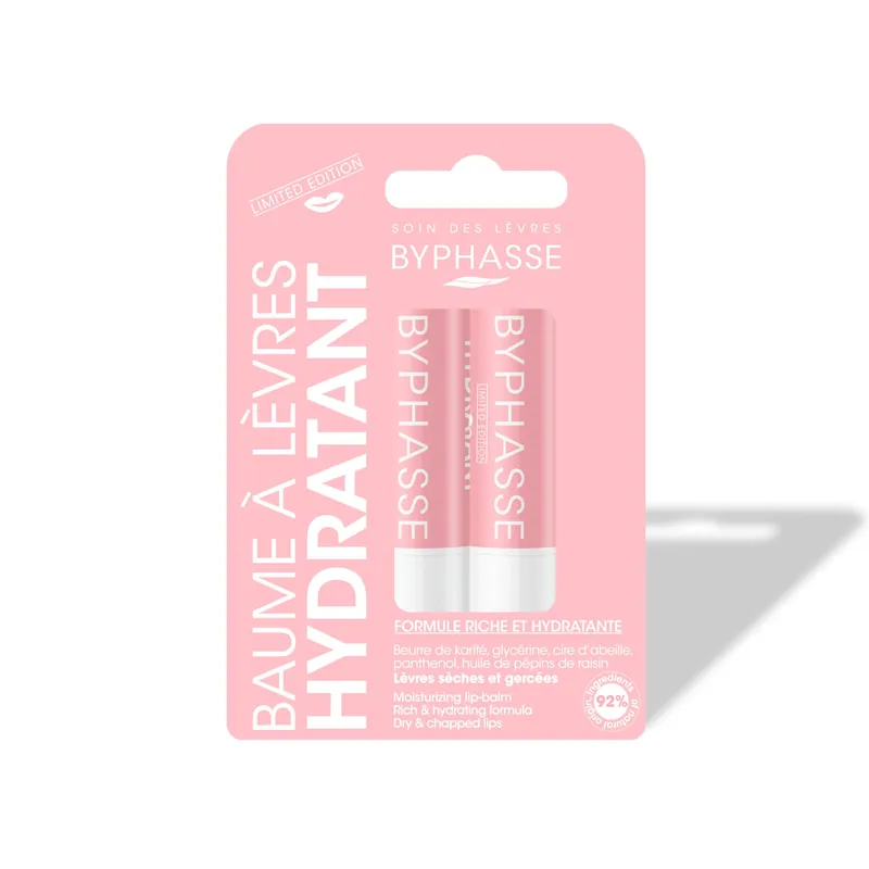 Levný Byphasse Lip Balm PINK 2U Moisturizing hydratační balzám na rty 2 x 4,8 g