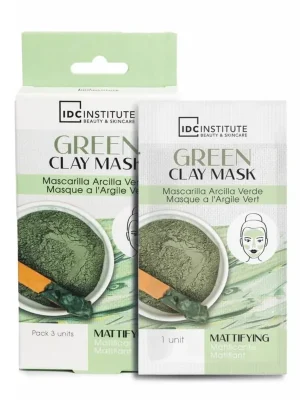 IDC Green Clay Peel-Off pleťová maska pro zmatnění pleti 3 x 8 g Finální Výprodej