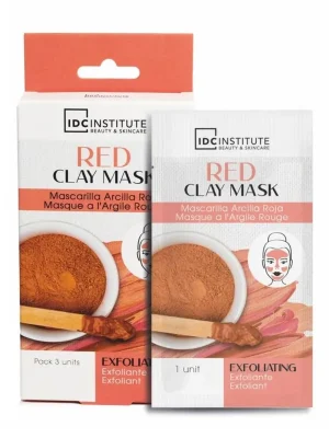 IDC Red Clay Peel-Off exfoliační pleťová maska 3 x 8 g Víkendová Akce
