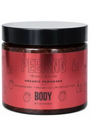 Body by Simona Strawberry & Prosecco cukrový tělový peeling 250 ml Aktuální