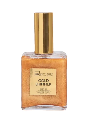 Hit Sezóny IDC Gold Shimmer rozjasňující tělový olej se zlatým třpytem 45 ml