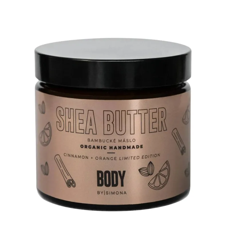 Finální Výprodej Body by Simona Cinnamon & Orange bambucké máslo pro regeneraci a ochranu 250 ml