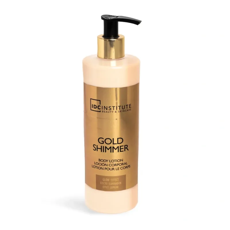 Levný IDC Gold Shimmer rozjasňující tělové mléko 400 ml
