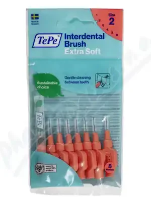 Cenově Výhodný TePe meziz.kart.ExtraSoft size 2 Červ.8ks 122235