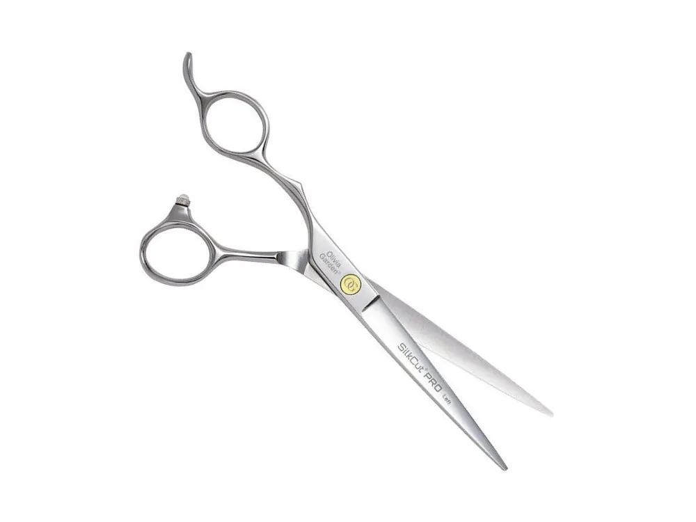 OLIVIA GARDEN SilkCut PRO Shear Left 6,5´ Silver - kadeřnické nůžky pro leváky Cenově Výhodný