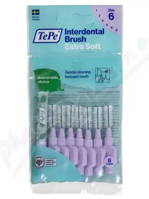 TePe meziz.kart.ExtraSoft size 6 Fialov.8ks 122275 Dokud Zásoby Vydrží