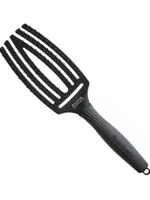 Nejlepší Volba OLIVIA GARDEN FB1PC-DET Fingerbrush Detangler Medium Black - Profi kartáč s nylonovými štětinami