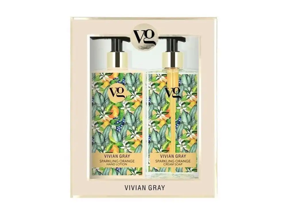 Horká Nabídka VIVIAN GRAY SPARKLING ORANGE Cream Soap + Hand Lotion 2x350ml - tekuté mýdlo a mléko na ruce