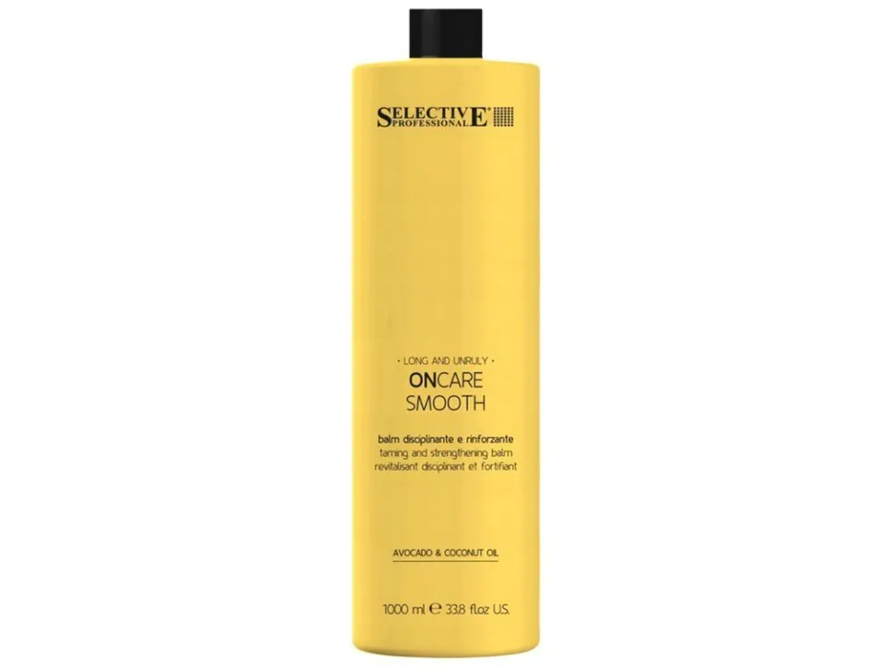 SELECTIVE ONcare Smooth Balm 1000ml - kondicionér pro vyhlazení krepatých vlasů Časově Omezené