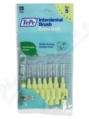 Cenově Výhodný TePe meziz.kart.ExtraSoft size 5 Zelené 8ks 122265