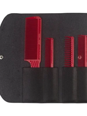 Finální Výprodej JRL Professional Barber Comb Set - sada 4 barber hřebenů v elegantním pouzdře