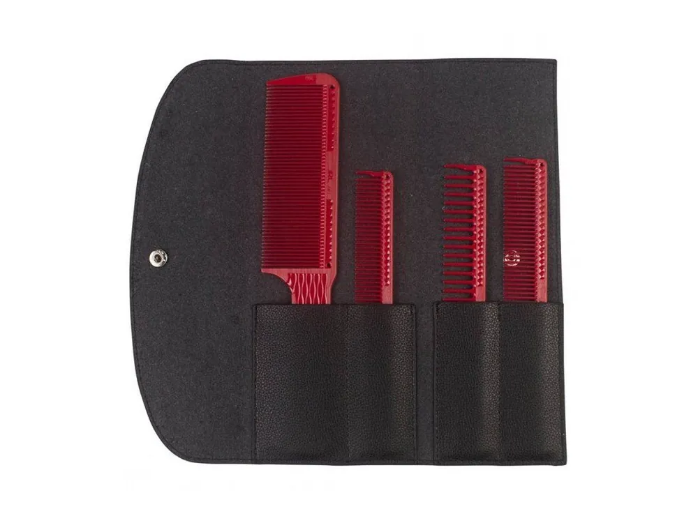 Finální Výprodej JRL Professional Barber Comb Set - sada 4 barber hřebenů v elegantním pouzdře