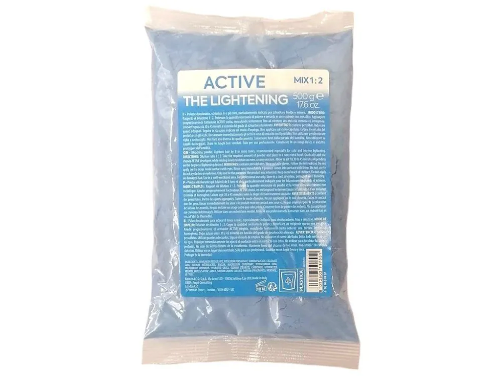 Sleva ACTIVE The Lightening 500g - modrý bezprašný melírovací prášek - sáček