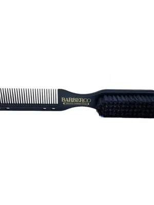 Poslední Šance BARBERCO Fade Brush And Comb - hřeben a čisticí kartáček na odstranění vlasů 2v1