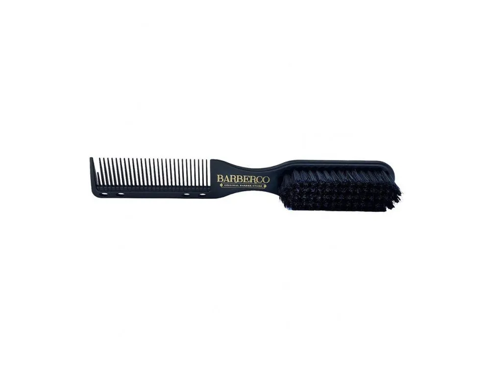 Poslední Šance BARBERCO Fade Brush And Comb - hřeben a čisticí kartáček na odstranění vlasů 2v1