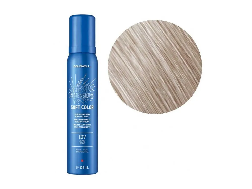Autentický GOLDWELL Light Dimensions Soft Color 10V VIOLET - barevný pěnový přeliv na vlasy 125ml