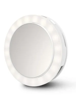 ECOMED CM-20E Selfie Mirror - kompaktní selfie zrcadlo s LED osvětlením - průměr 9cm Ihned K Objednání