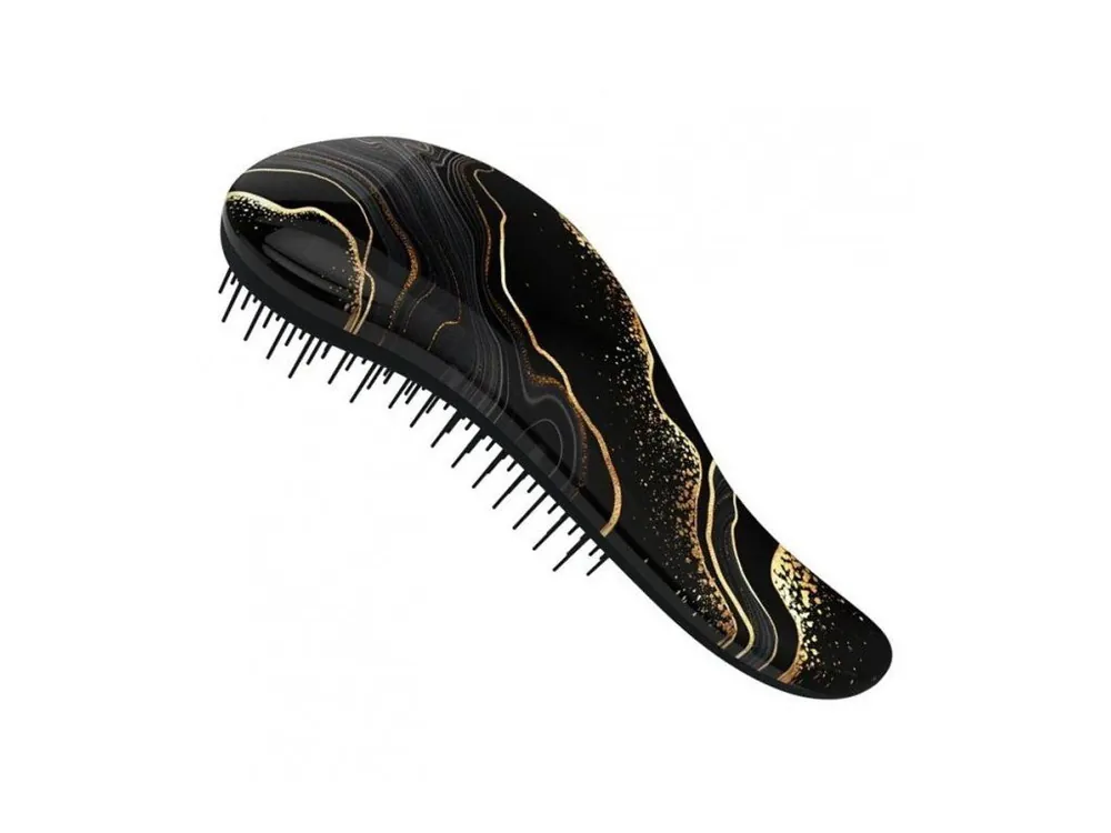 Nová Kolekce DTANGLER Rozčesávací kartáč na vlasy s rukojetí - Black DeLuxe