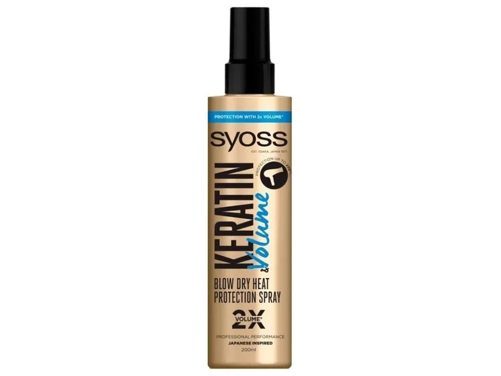 Objednat Nyní SYOSS Professional Keratin Volume Heat Spray 200ml - objemový ochranný sprej před teplem