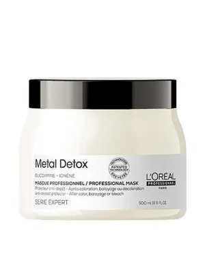 LOREAL Serie Expert Metal Detox Masque 500ml - ochranná maska pro barvené a poškozené vlasy Zlevněný