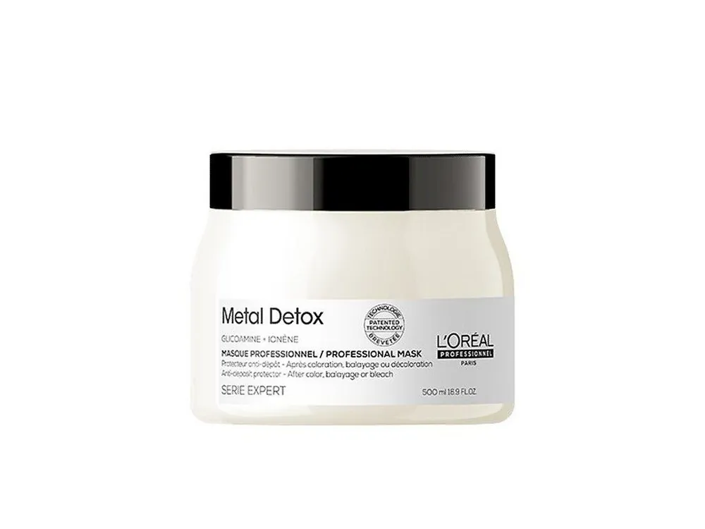 LOREAL Serie Expert Metal Detox Masque 500ml - ochranná maska pro barvené a poškozené vlasy Zlevněný