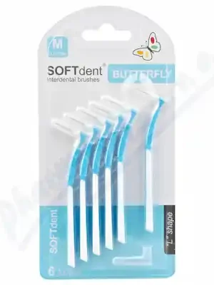 Rychlé Dodání SOFTdent Butterfly mezizubní kartáček zahn.M 6ks