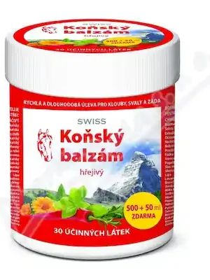 Akční Nabídka Koňský balzám SWISS hřejivý 500 + 50 ml
