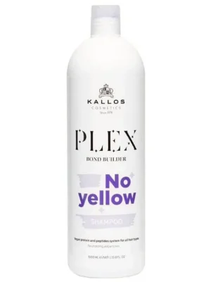 KALLOS Plex Bond No Yellow Shampoo 1000ml - neutralizační šampon proti žlutým tónům blond vlasů Ověřený