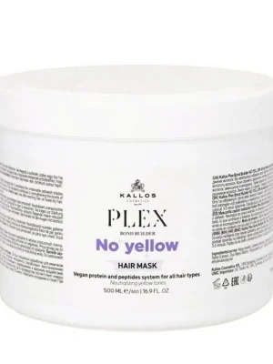 KALLOS Plex Bond No Yellow Hair Mask 500ml - neutralizační maska proti žlutým tónům blond vlasů Top Prodej