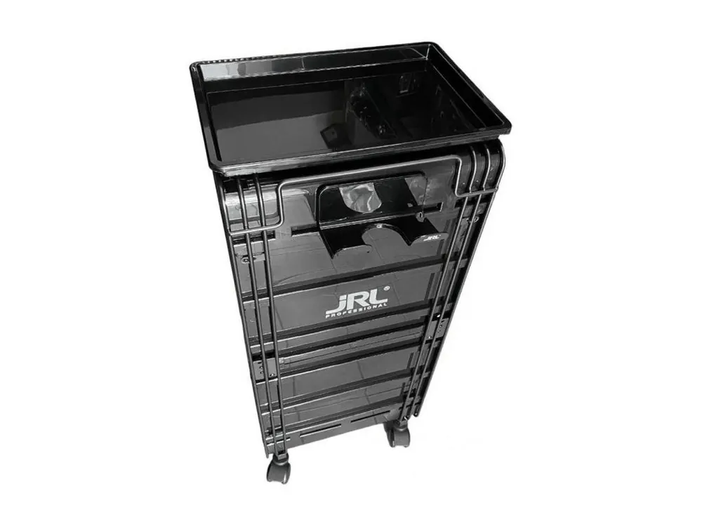 JRL Professional Barber Trolley Black - kadeřnický pojízdný vozík JRL - černý Bezpečná Platba
