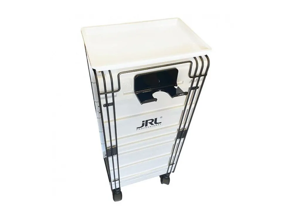 JRL Professional Barber Trolley White - kadeřnický pojízdný vozík JRL - bílý Kup Teď