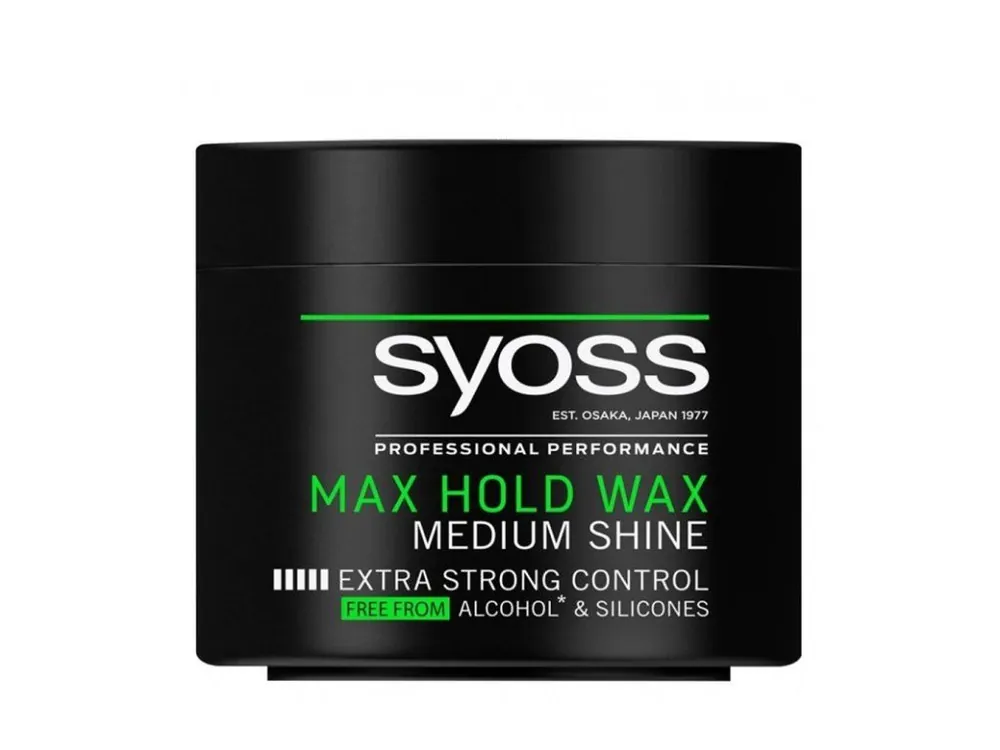 Zlevněný SYOSS Professional MAX HOLD Wax 150ml - extra silný vosk na vlasy s leskem