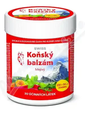 Koňský balzám SWISS hřejivý 250 + 50 ml Expresní Doručení