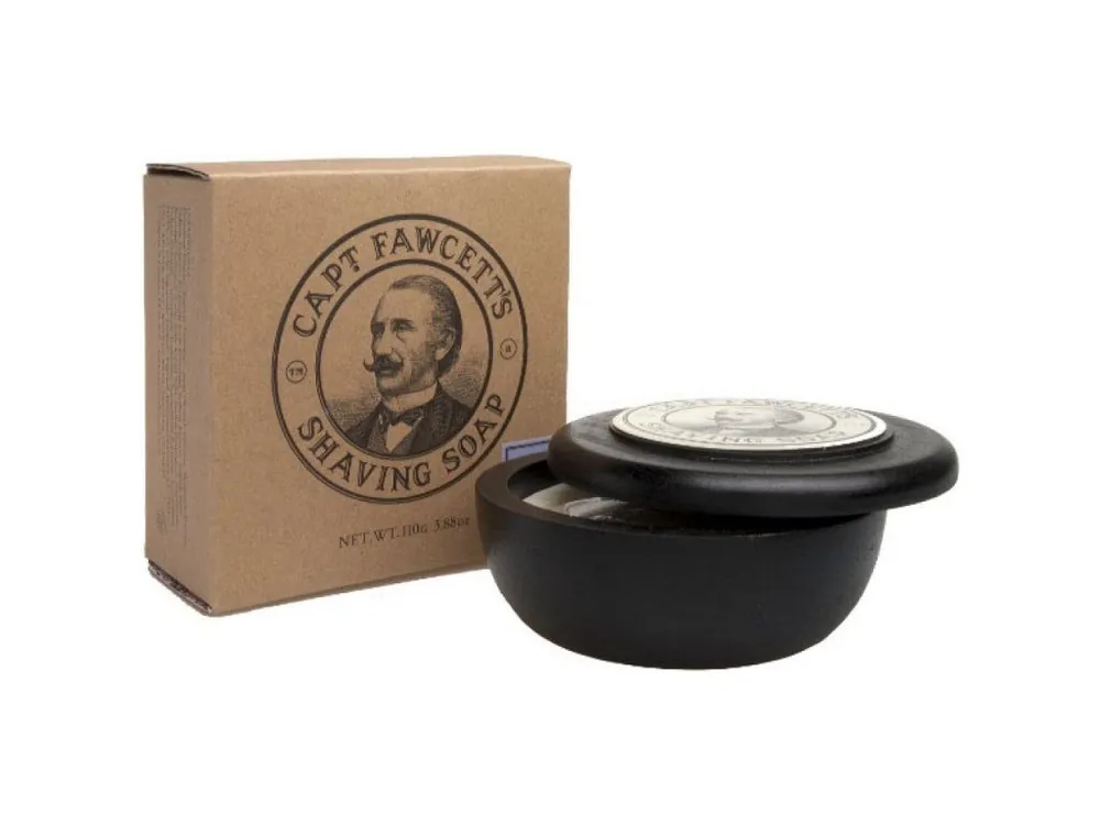 Mýdlo na holení v dřevěné misce CAPTAIN FAWCETT Shaving soap 110 g Poslední Šance