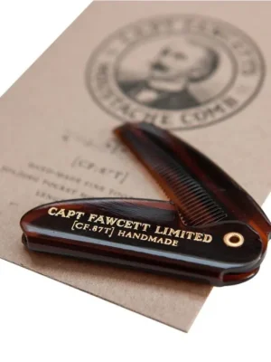 Skládací hřeben na knír CAPTAIN FAWCETT Folding pocket moustache comb Akční Nabídka