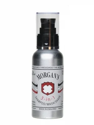 3v1 šampon, mýdlo a pěna na holení MORGANS Shampoo Wash Shave 100 ml Jen Po Omezenou Doba