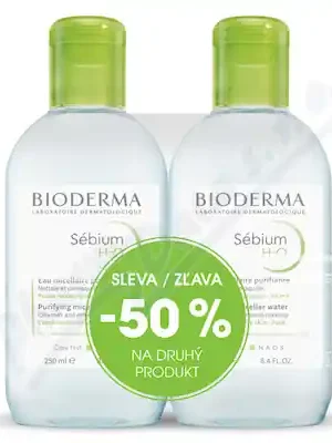 Nová Kolekce BIODERMA Sébium H2O 250ml 1+1 Festival