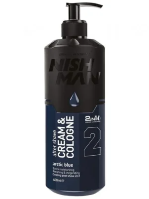 Hydratační krém a kolínská voda 2 v 1 NISH MAN Arctic blue 400 ml Nakupujte Hned